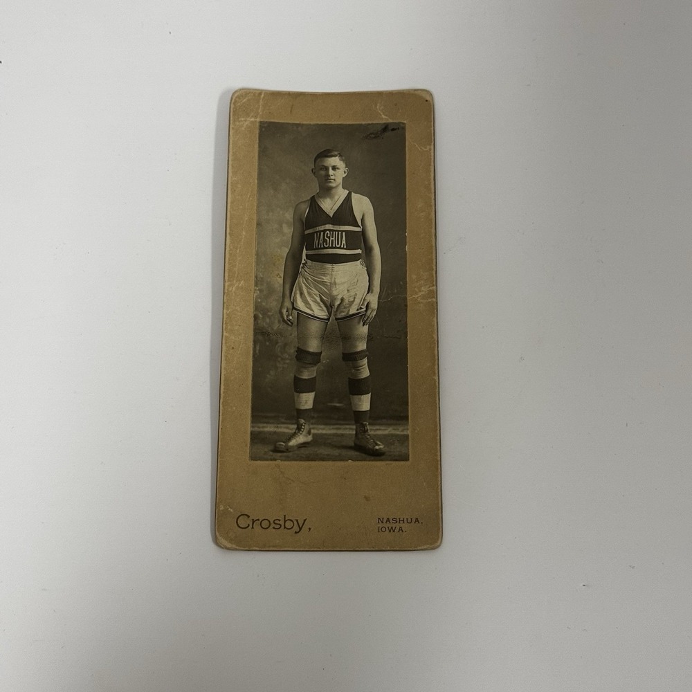 Vintage Nashua Iowa Cabinet Card Photo Basketball? School Sports Photo